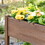 Outsunny Raised Garden Bed with 8 Grow Grids, Wooden Outdoor Plant Box Stand with Folding Side Table and Wheels, 49" x 21" x 34", for Vegetables, Flowers, Herbs, Brown