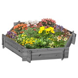 Outsunny Wooden Raised Garden Bed, Hexagon Screwless Planters for Outdoor Plants, Vegetables, Flowers, Herbs, 39
