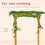 Outsunny 90in Wood Garden Arbor Arch with Trellis Wall for Climbing & Hanging Plants, Decor for Party, Weddings, Birthdays & Backyards