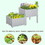 Outsunny 2 Piece Raised Garden Bed with Legs, Self-Watering Planter Box Raised Bed to Grow Flowers, Herbs & Vegetables, Gray