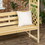 Outsunny Patio Garden Bench Arbor Arch with Pergola and 2 Trellises, 3 Seat Natural Wooden Outdoor Bench for Grape Vines & Climbing Plants, Backyard Decor, Natural