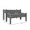 Outsunny 2 Tier Raised Garden Bed, Elevated Wooden 2 Box Planter, Gardening Grow Stand, Planting Bed for Flowers, Vegetables, Herb, Gray