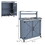 Outsunny Potting Bench, Outdoor Wooden Potting Table with Storage Cabinet with 2 Shelves, Garden Work Bench with Galvanized Plated Tabletop for Backyard, Balcony, Gray