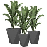 Outsunny Set of 3 Tall Planters, 18