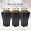 Outsunny Set of 3 Tall Planters with Drainage Hole, 28" Outdoor Flower Pots, Indoor Planters for Porch Patio and Deck, Black