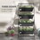 Outsunny Raised Garden Bed, 4 Tier Vertical Garden Planter Set, 4 Outdoor Planter Boxes with Stand, Self Draining Design Elevated Garden for Vegetable, Flowers & Herbs, Black