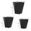 Outsunny Set of 3 Tall Planters, 18", 15.25", 11.75", MgO Indoor Outdoor Planters with Drainage Holes, Stackable Flower Pots for Garden, Patio, Balcony, Front Door, Black