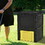 Outsunny Garden Compost Bin 80 Gallon Outdoor Large Capacity Composter Fast Create Fertile Soil Aerating Box, Easy assembly, Yellow