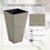 Outsunny Set of 3 Tall Planters with Drainage Hole, 28" Outdoor Flower Pots, Indoor Planters for Porch Patio and Deck, Gray
