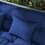 Outsunny Tufted Bench Cushions & Throw Pillows, 4 Piece Swing Cushion Set, Indoor/Outdoor Replacement Bench Seat Pad, Back Cushion & 2 Pillows for Outdoor Furniture, Navy Blue