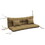 Outsunny Tufted Bench Cushions & Throw Pillows, 4 Piece Swing Cushion Set, Indoor/Outdoor Replacement Bench Seat Pad, Back Cushion & 2 Pillows for Outdoor Furniture, Tan