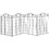 Outsunny Garden Decorative Fence Panel, 4 Pack, 44 x 36-inch, Linear Length 12 Feet, Steel Border Folding Fence for Garden Landscaping