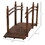 Outsunny 7.5' Fir Wood Garden Bridge Arc Walkway with Side Railings, Perfect for Backyards, Gardens, & Streams, Carbonized