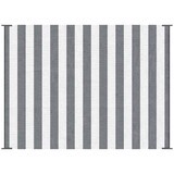 Outsunny Reversible Outdoor Rug, 9' x 12' Waterproof Plastic Straw Floor Mat, Portable RV Camping Carpet with Carry Bag, Large Floor Mat for Backyard, Deck, Picnic, Beach, Gray & White Striped