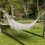 Outsunny Extra Large Boho Hammock with Macrame Tassel Fringe, Includes Carrying Bag, Indoor Outdoor Tree Hammock for Porch, Backyard, Camping, White