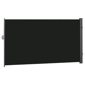 Outsunny 118" x 79" Side Awning, Retractable Privacy Screen & Driveway Guard, Instant Outside Screen, Wall, or Fence, Side Shade and Wind Block for Indoor Outdoor, Garden, Black