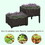 Outsunny 2 Piece Raised Garden Bed with Legs, Self-Watering Planter Box Raised Bed to Grow Flowers, Herbs & Vegetables, Gray