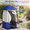 Outsunny Portable Shower Tent, Privacy Shelter, Camping Dressing Changing Tent Room with Solar Shower Bag, Floor and Carrying Bag, Blue W2225P200367