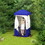 Outsunny Portable Shower Tent, Privacy Shelter, Camping Dressing Changing Tent Room with Solar Shower Bag, Floor and Carrying Bag, Blue W2225P200367