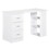 HOMCOM 47" Modern Home Office Computer Desk Bookcase Combo Writing Table Workstation with 3 Drawer and Storage Shelf - White W2225P200378