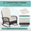 Outsunny Outdoor Wicker Rocking Chair with Wide Seat, Thick, Soft Cushion, Rattan Rocker w/Steel Frame, High Weight Capacity for Patio, Garden, Backyard, Cream White W2225P200403