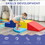 Qaba Foam Play Set for Toddlers and Children, Easy-to-clean 4 Piece Soft & Safe Kids Climbing Set for Crawling or Sliding, Multicolor W2225P200410