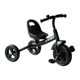 Qaba 3-Wheel Recreation Ride-on Toddler Tricycle with Bell Indoor / Outdoor - Black W2225P200413