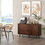 HOMCOM Sideboard Buffet Cabinet, Kitchen Cabinet with 2 Cupboards, 3 Drawers and Adjustable Shelves, Coffee Bar Cabinet for Living Room, Entryway, Rustic Brown W2225P200429