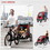 Aosom Bike Trailer for Kids 3 In1 Foldable Child Jogger Stroller Baby Stroller Transport Carrier with Shock Absorber System Rubber Tires Adjustable Handlebar Kid Bicycle Trailer Red and Grey