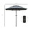 Outsunny 9FT 3 Tiers Patio Umbrella Outdoor Market Umbrella with Crank, Push Button Tilt for Deck, Backyard and Lawn, Dark Gray W2225P200445