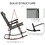 Outsunny 2 Piece Outdoor Rocking Chair Set, Patio Folding Lawn Rocker Set with Headrests for Yard, Patio, Deck, Backyard, Gray W2225P200467