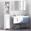 HOMCOM Tall Bathroom Storage Cabinet/Freestanding Linen Tower with 3-Tier Open Adjustable Shelf, White W2225P200481