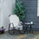 Outsunny Garden Rocking Chair, Outdoor Indoor Sling Fabric Rocker for Patio, Balcony, Porch, Cream White W2225P200501