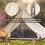 Outsunny 10-Person Yurt Tent Glamping Bell Tent with Spacious Interior, Breathable Waterproof Design, for Family Outdoor Camping, 16' x 16' x 10' W2225P200508