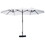 Outsunny Patio Umbrella 15' Steel Rectangular Outdoor Double Sided Market with base, Sun Protection & Easy Crank for Deck Pool Patio, Beige W2225P200510