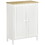 HOMCOM Storage Cabinet, Double Door Cupboard with 2 Adjustable Shelves, for Living Room, Bedroom, or Hallway, White W2225P200527