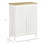 HOMCOM Storage Cabinet, Double Door Cupboard with 2 Adjustable Shelves, for Living Room, Bedroom, or Hallway, White W2225P200527