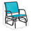Outsunny Porch Glider Set of 2, Metal Frame Swing Glider Chairs with Breathable Mesh Fabric, Curved Armrests and Steel Frame for Garden, Poolside, Backyard, Balcony, Blue W2225P200531