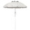 Outsunny 5.7' Portable Beach Umbrella with Tilt, Adjustable Height, 2 Cup Holders & Hooks, UV 40+ Ruffled Outdoor Umbrella with Vented Canopy, Cream White W2225P200536
