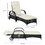 Outsunny Wicker Outdoor Chaise Lounge, 5-Level Adjustable Backrest PE Rattan Pool Lounge Chair with Wheels, Cushion & Headrest, Dark Coffee and Cream White W2225P200557