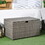 Outsunny 113 Gallon Deck Box, Rattan Outdoor Storage Box, Waterproof Storage Container for Indoor, Patio Furniture Cushions, Pool Toys, Garden Tools, Gray W2225P200574