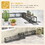 PawHut Outdoor Cat Tunnel with Extendable Design, 79" L Wooden Cat Run with Weather Protection, Connecting Inside and Outside, for Deck Patios, Balconies, Dark Gray W2225P200585