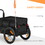 Aosom Bike Cargo Trailer, Bicycle Trailer Wagon Cart with Removable Storage Box, Quick Release 16" Wheels and Safe Reflectors, Galvanized Bottom W2225P200590
