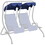 Outsunny 2-Seater Swing Canopy Replacement with Tubular Framework, Outdoor Swing Sunshade Top Cover (Canopy Only), Dark Blue W2225P200593