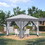 Outsunny 11' x 11' Pop Up Canopy Tent with Netting and Carry Bag, Instant Gazebo Sun Shelter, Tents for Parties with 121 Square Feet of Shade, for Outdoor, Garden, Patio, Gray W2225P200595