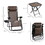 Outsunny Zero Gravity Chair Set with Side Table, Folding Reclining Chair with Cupholders & Pillows, Adjustable Lounge Chair for Pool, Backyard, Lawn, Beach, Brown W2225P200607