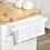 HOMCOM Kitchen Island with Drop Leaf Trolley Cart on Wheels Drawer Cabinet Towel Racks Versatile Use Natural Wood Top and White W2225P200613