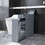 HOMCOM Bathroom Floor Organizer Free Standing Space Saving Narrow Storage Cabinet Bath Toilet Paper Holder with Drawers, Gray W2225P200614
