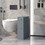HOMCOM Bathroom Floor Organizer Free Standing Space Saving Narrow Storage Cabinet Bath Toilet Paper Holder with Drawers, Gray W2225P200614