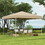 Outsunny 13' x 13' Pop Up Canopy Tent, Instant Sun Shelter, Tents for Parties, Height Adjustable, with Wheeled Carry Bag for Outdoor, Garden, Patio, Parties, Beige W2225P200630